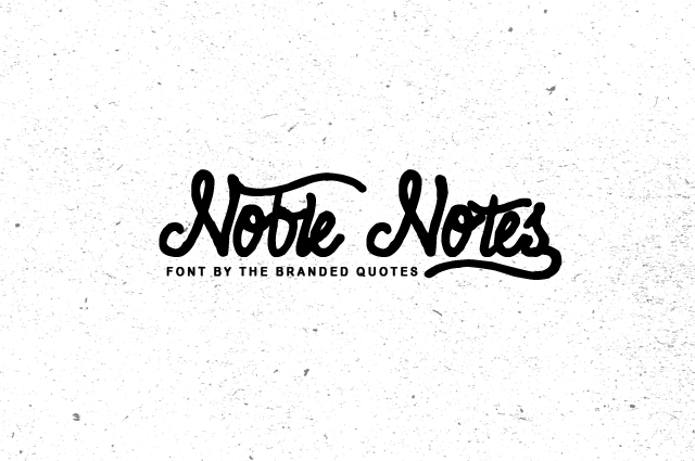 Noble Notes个性签名手账手写连笔英文字体下载插图